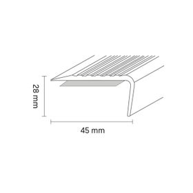 Treppenkante TKNG A 45 SK 0138 hellgra /dunkelgrau 2,5m