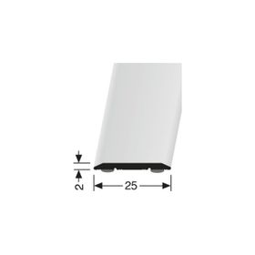 Küberit Übergangsprofil Ü-25 25x2mm SK Alu edelstahloptik 3m