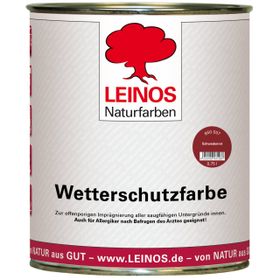 Leinos Wetterschutzfarbe auf Ölbasis 850 057 schwedenrot 0,75l