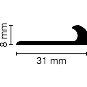 Abschlussprofil EL 8 31x8mm 0146 dunkelgrau 4m