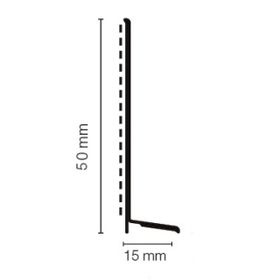 Weichsockelleiste WLK 50 15x50mm 0110 schwarz 2,6m