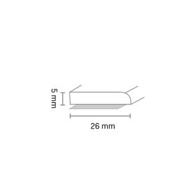 Flachleiste Uni SK 5x26mm 1010 cappuccino 2,5m