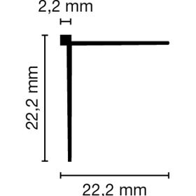 Tapeteneckleiste TEL 20 21x21mm 1016 schwarz 2,6m