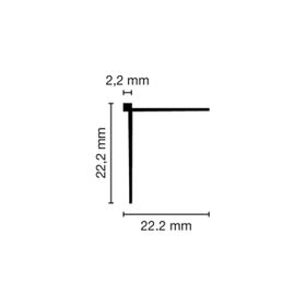 Tapeteneckleiste TEL 20 21x21mm 1015 bronze 2,6m