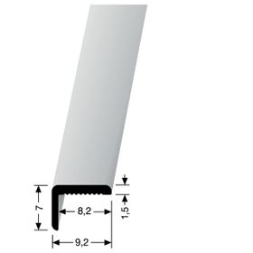 Küberit Winkelprofil W 9,2 9,2x7mm Alu edelstahloptik 3,05m