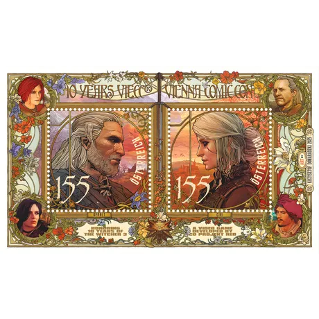 Showtime! Vienna Comic Con is the biggest event in Austria dedicated to popular culture in its many dif-ferent forms. Austrian Post is issuing a spectacular miniature sheet to celebrate the event’s 10th anniver-sary. Showtime! Vienna Comic Con is the biggest event in Austria dedicated to popular culture in its many dif-ferent forms. Austrian Post is issuing a spectacular miniature sheet to celebrate the event’s 10th anniver-sary.