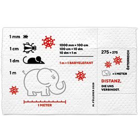 Block Klopapier-Briefmarke „Corona“