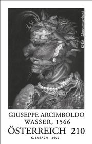 &quot;Giuseppe Arcimboldo - Wasser, 1566&quot; Schwarzdruck