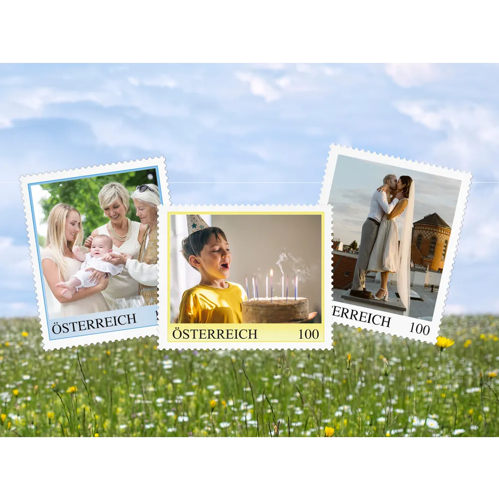 Briefmarke selbst gestalten Hochzeit