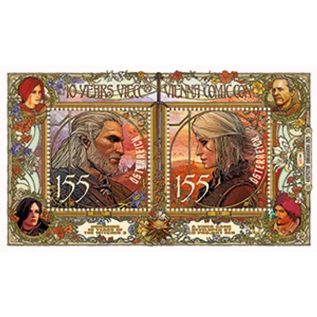 Showtime! Vienna Comic Con is the biggest event in Austria dedicated to popular culture in its many different forms. Austrian Post is issuing a spectacular miniature sheet to celebrate the event’s 10th anniversary.