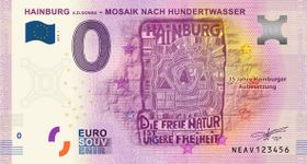 &#039;Hainburg – Mosaik nach Hundertwasser&#039; 0-Euro Souvenirschein