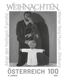&quot;Weihnachten - Hl. Familie von Werner Berg&quot; Schwarzdruck
