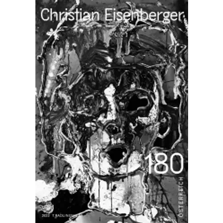 a925f4ea2c45da8469887b4e43266189a25a86fd.jpg Briefmarke Österreich 2021, Nominale 1,80 Euro: Kunstwerk von Christian Eisenberger in Schwarz-Weiß.