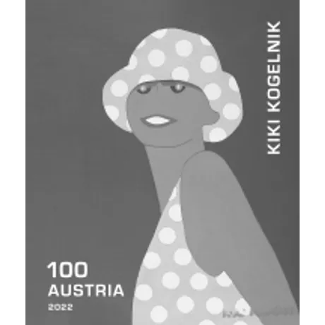 56e3f23a2dce74843404b6dcb8c6b176a959dd7a.jpg Briefmarke Österreich 2022, Nominale 1,00 Euro: Kunstwerk von Kiki Kogelnik mit Frau in Polka-Dots.
