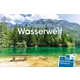 625009_Cover-WaWe_AUT Österreichische Post-Aktion: 'Österreichs Wasserwelt' mit 6 Briefmarken und 6 Postkarten, See und Berge im Hintergrund.