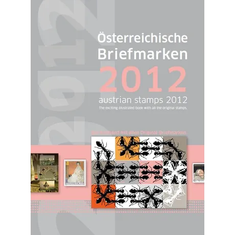 9da7120e5cc4a0d6ba09dd78e16e82accb1d3924.jpg Titelbild des Briefmarkenbuchs 2012 der Österreichischen Post mit Original-Briefmarken und Ameisenmotiven.
