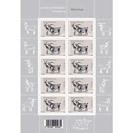 The “ibex” of the goat family This year’s design in the “Rare farm animal breeds” series features the Blobe goat, an agile mountain goat breed indigenous to the border region between North and South Tyrol.