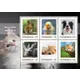 Briefmarken Österreich 2023 &#039;Aus Liebe zum Tier&#039;: Eichhörnchen, Entenküken, Hund, Hasen, schlafende Tiere, Fuchs. Nominale: 0,95€, 1,20€.