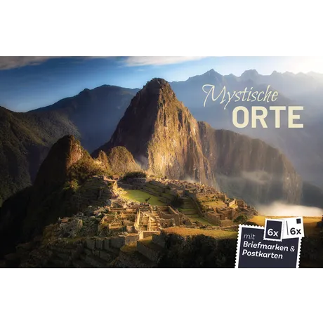 9e9523433f7cd07e51b1850e641e37894d21933b.png Austrian Post collectible set 'Mystical Places' featuring Machu Picchu with 6 stamps and postcards.