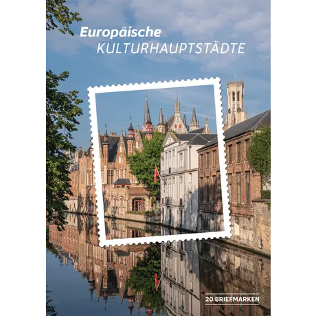 97421080d4edf8794ff203436b4306748a005bb4.png Austrian Post stamp sheet 'European Capitals of Culture' featuring a canal and historic buildings. 20 stamps.