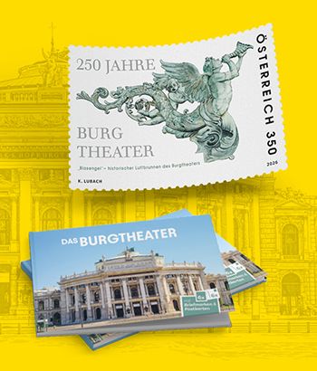 Burgtheater Sonderbriefmarke and postcard booklet