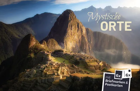 9e9523433f7cd07e51b1850e641e37894d21933b.png Sammlerset der Österreichischen Post 'Mystische Orte' mit Machu Picchu, 6 Briefmarken und Postkarten.