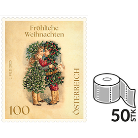 RM50 à 1,00 "Weihnachten – Weihnachtskuss" Rollmarke