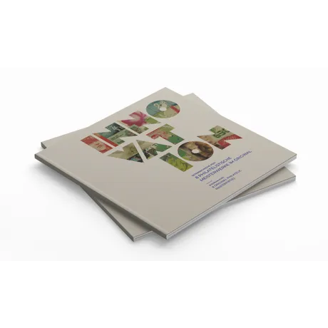 Außenseite einer Klappkarte mit zwei gestapelten Büchern, deren oberes den Titel „INNOVATION“ in großen, bunten Buchstaben zeigt; jeder Buchstabe enthält ein eigenes Bildmotiv, Hintergrund hellgrau. Außenseite einer Klappkarte mit zwei gestapelten Büchern, deren oberes den Titel „INNOVATION“ in großen, bunten Buchstaben zeigt; jeder Buchstabe enthält ein eigenes Bildmotiv, Hintergrund hellgrau.