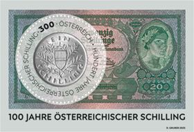 &quot;100 years of the Austrian Schilling&quot; 3,00 Block