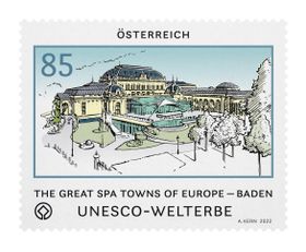 &quot;UNESCO-Welterbe – Baden bei Wien&quot; 0,85 Sondermarke