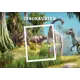 125621_SAMMELALBUM_EDITION DINOS_COVER_SHOP Briefmarken Österreich 2023: Dinosaurier in prähistorischer Landschaft, 8 Briefmarken mit verschiedenen Dinosaurierarten.