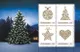 0a7e122da7763e8d8cfcf4fdb9448d58207eae04.jpg Briefmarken Österreich 2023 Weihnachten: 0,85€ Kugel, 1,00€ Baum, 1,00€ Stern, 0,85€ Herz, mit festlichem Hintergrund.