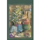 All postcards feature detailed illustrations by Susan Wheeler with winter scenes rabbit families decorating shopping and playing in the snow warm colors combined with festive details