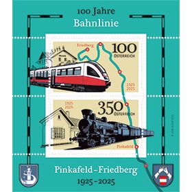 "100 years of the Pinkafeld–Friedberg railway line" 4,45 Block