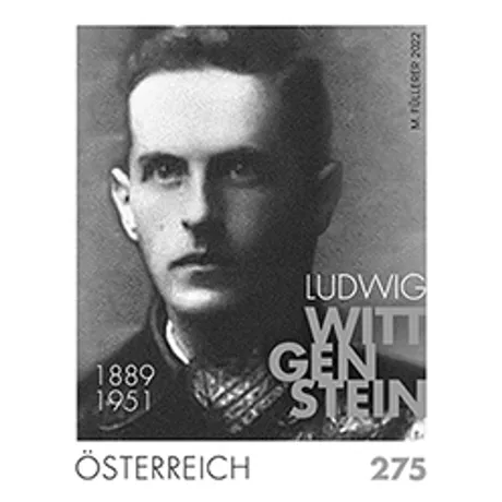 d831a935a99862521ef9067b0726b86cd8f558a0.jpg Briefmarke Österreich 2022, Nominale 2,75 Euro: Ludwig Wittgenstein, Philosoph, mit Geburts- und Sterbejahr 1889-1951.