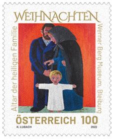 &quot;Weihnachten - Hl. Familie von Werner Berg&quot; 1,00 Sondermarke