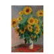 Briefmarke Österreich 2023, Nominale 1,20 Euro: Sonnenblumen-Gemälde von Claude Monet.