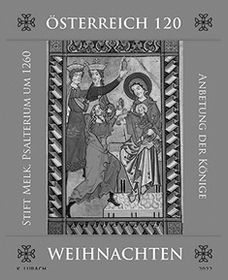 &quot;Christmas – Melk Abbey, Psaltery from about 1260&quot; Black Print