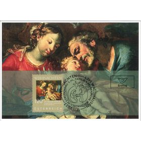 "Christmas – The Holy Family, parish church of Waldhausen im Strudengau" Maximum Card
