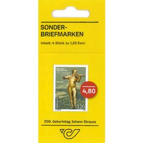&quot;Der Walzerkönig Johann Strauss (Sohn) &quot; 4x 1,20 Sondermarken-Set