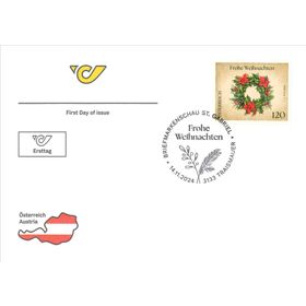 "Christmas wreath" First Day Cover