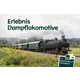 Dampflokomotive fährt durch eine Landschaft Teil der Ausgabe Erlebnis Dampflokomotive mit sechs Briefmarken und Postkarten Österreich Jahr 2025 Österreichische Post-Werbung: Dampflokomotive auf einer Strecke, inkl. 6 Briefmarken und 6 Postkarten.