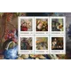 Briefmarkenblock Österreich 2023, Nominale 0,95€ pro Marke, mit sechs Blumen- und Stillleben-Gemälden berühmter Künstler.