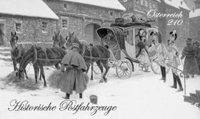 &quot;Arrival of the mail coach&quot; Black Print